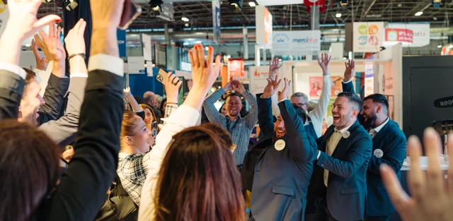 Franc succès au salon de la franchise Expo Paris 2024 de Primo Conciergerie. Toute l'équipe est en joie.
