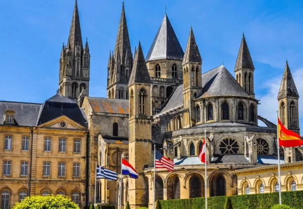 Église gothique de Caen, Normandie.