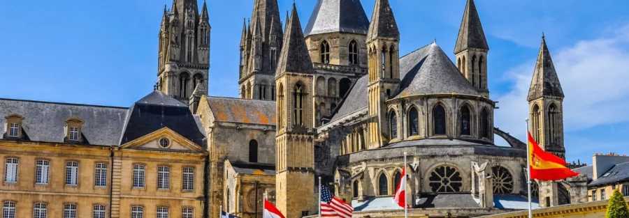 Église gothique de Caen, Normandie.
